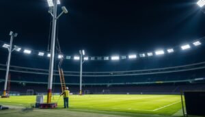 أنظمة إضاءة LED حديثة مستخدمة في تجهيز ملاعب احترافية أنظمة إضاءة LED حديثة مستخدمة في تجهيز ملاعب احترافية