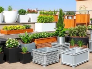 أنواع مختلفة من أحواض الزراعة لحدائق الأسطح