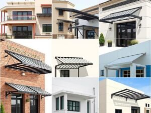 أنواع مختلفة من حدادة مظلات للمنازل والشركات