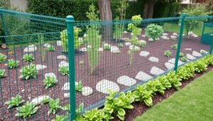 استخدام شبك تركي في تسييج حديقة منزلية جميلة