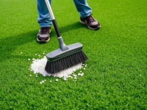 التشطيب النهائي للثيل الصناعي بعد التركيب