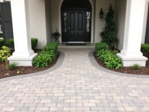 بلاط متداخل في مداخل المنازل والفلل