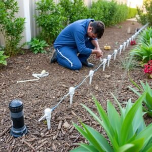 تركيب أنظمة ري متطورة من قبل منسق حدائق