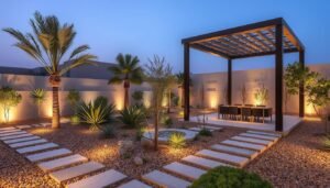 تصميم حديقة عصرية في السالمية بالكويت