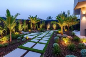 تصميم حديقة عصرية في السالمية تعتمد على تنسيق حدائق السالمية المستدام