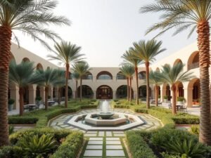 تصميم حديقة على طراز الواحة في السالمية