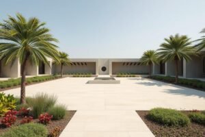 تصميم عصري مفتوح لحديقة الشهداء مع مساحات واسعة