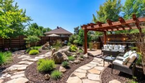 تصميم عناصر صلبة في حديقة بمنطقة حطين تشمل ممرات وجلسات