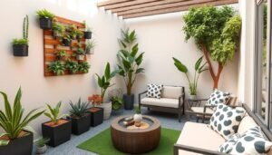 تصميم مبتكر لحديقة صغيرة في شقة بمنطقة حولي