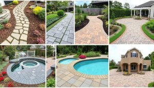 تطبيقات متنوعة للبلاط المتداخل في الحدائق والممرات