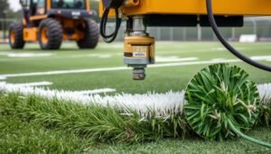 تقنية تركيب العشب الهجين في ملاعب كرة القدم تقنية تركيب العشب الهجين في ملاعب كرة القدم