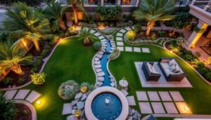 تنسيق حدائق الروضة بتصميم عصري ومتكامل