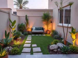 تنسيق حديقة منزلية صغيرة في الصليبخات