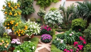 تنوع النباتات في تنسيق حدائق قرطبة التقليدية