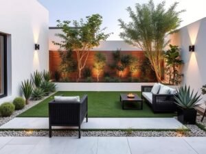 حديقة بتصميم عصري في منطقة الخالدية