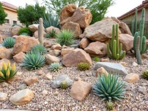 حديقة صخرية في منزل بالدسمة