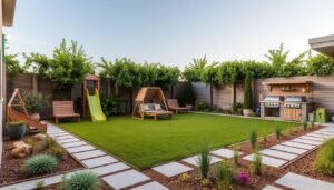 حديقة عائلية متكاملة في منزل باليرموك تجمع بين الجمال والوظائف المتعددة