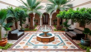 حديقة عربية تقليدية في منزل بالدسمة