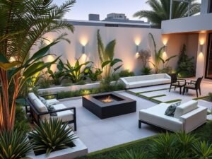 حديقة عصرية بتصميم حديث في الفيحاء بالكويت