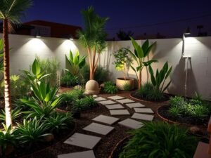 حديقة منزلية بتصميم مستدام وصديق للبيئة حديقة منزلية بتصميم مستدام وصديق للبيئة