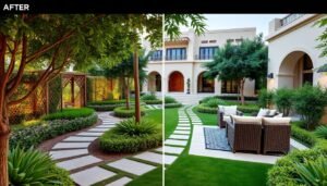 حديقة منزلية جميلة في أبو فطيرة من تنفيذ جنة البستان حديقة منزلية جميلة في أبو فطيرة من تنفيذ جنة البستان