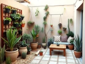 حديقة منزلية صغيرة في اليرموك مع استغلال أمثل للمساحة