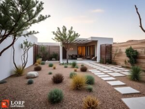 حديقة منزلية عصرية في اليرموك مع مساحات خضراء ومنطقة جلوس