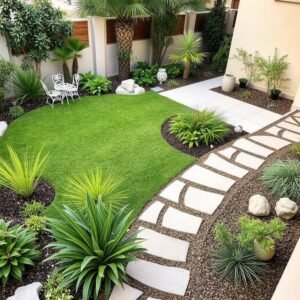 حديقة منزلية في السالمية من تنفيذ جنا البستان لتنسيق حدائق السالمية