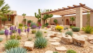 حديقة منزلية مصممة خصيصاً لتتحمل المناخ الصحراوي في السعودية حديقة منزلية مصممة خصيصاً لتتحمل المناخ الصحراوي في السعودية