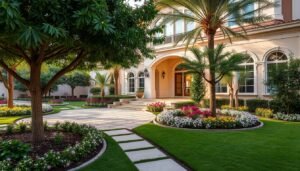 حديقة منسقة تزيد من قيمة العقار في مبارك الكبير حديقة منسقة تزيد من قيمة العقار في مبارك الكبير