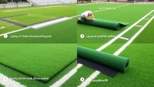 خطوات تركيب العشب الصناعي في ملاعب كرة القدم خطوات تركيب العشب الصناعي في ملاعب كرة القدم