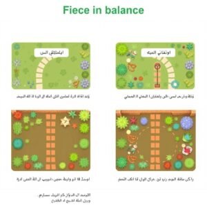 رسم توضيحي لمبدأ التوازن في تنسيق حدائق النزهة رسم توضيحي لمبدأ التوازن في تنسيق حدائق النزهة