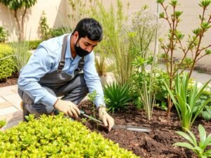 صيانة دورية لحديقة في السالمية ضمن خدمات تنسيق حدائق السالمية