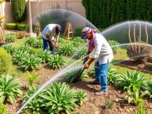 صيانة موسمية لحديقة في الدسمة