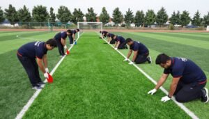 فريق جنا البستان المتخصص في تجهيز ملاعب كره القدم