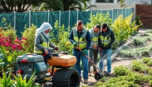 فريق عمل متخصص في تنسيق حدائق الصديق