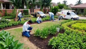 فريق محترف يقدم خدمات تنسيق حدائق الرميثية