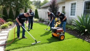 فريق محترف يقوم بتركيب ثيل صناعي بدقة عالية