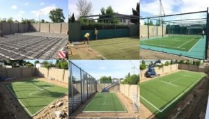 مراحل بناء ملعب بادل من الأساسات إلى التشطيبات النهائية