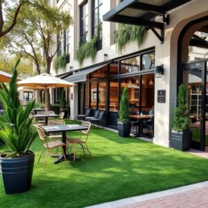 مساحة تجارية مزينة بالثيل الصناعي