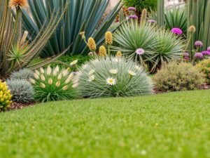 مسطحات خضراء ونباتات متنوعة في حديقة بمنطقة الرميثية تناسب تنسيق حدائق الرميثية