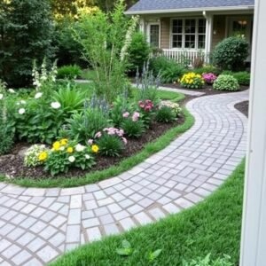 مشروع بلاط متداخل لحديقة منزلية