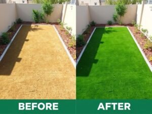 مشروع تركيب ثيل صناعي منفذ بواسطة فريق جنا البستان