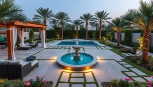 مشروع تنسيق حديقة فيلا فاخرة في الكويت مشروع تنسيق حديقة فيلا فاخرة في الكويت