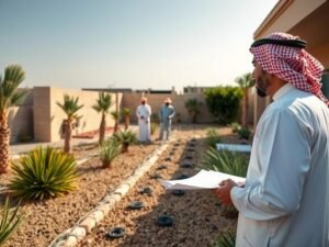 مصمم حدائق يشرف على تنفيذ مشروع حديقة منزلية في السعودية مصمم حدائق يشرف على تنفيذ مشروع حديقة منزلية في السعودية