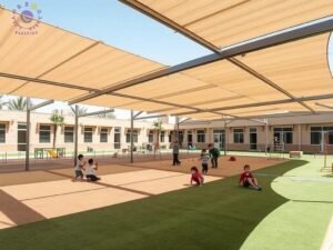 مظلات مدارس آمنة من تصميم جنة البستان