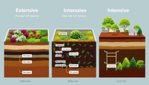 مقارنة بين أنواع حدائق الأسطح المختلفة