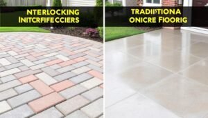 مقارنة بين البلاط المتداخل والأرضيات التقليدية