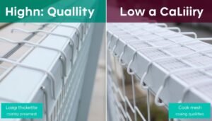 مقارنة بين شبك تركي عالي الجودة وشبك منخفض الجودة