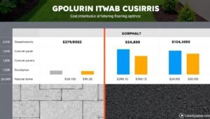 مقارنة تكلفة البلاط المتداخل مع الأرضيات الأخرى